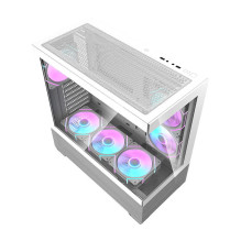 Kompiuterio dėklas Darkflash DS900 AIR (baltas) + 6 ARGB ventiliatoriai