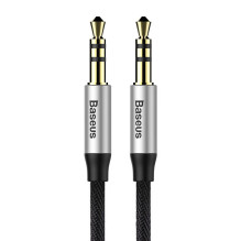 „Baseus Yiven“ garso kabelio kabelis 3,5 vyriškas garso M30 1,5 M sidabrinis+ juodas