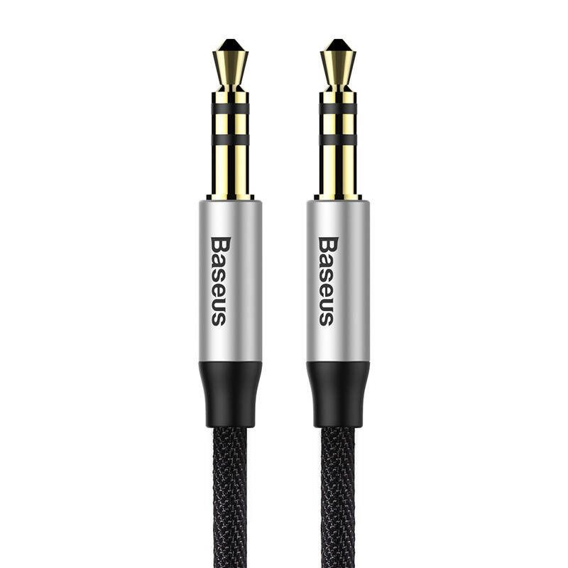 Baseus Yiven Audio Cable Cable 3.5 male Audio M30 1.5M Silver+ Black
