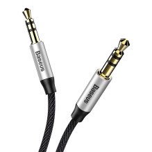 „Baseus Yiven“ garso kabelio kabelis 3,5 vyriškas garso M30 1,5 M sidabrinis+ juodas
