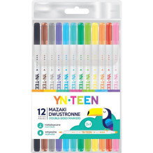 Double-sided markers YN Tenn, 12 colors