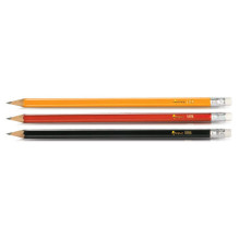 Pencil HB with eraser, yellow body
