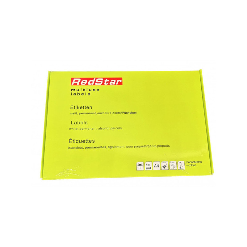 RedStar Adhesive Paper A4 30 Per Sheet.(70 x 29.7 mm)*30, 100 sheets
