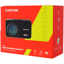 CANYON car recorder DVR25GPS WQHD 2.5K 1440p Wi-Fi GPS Black