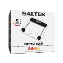 Salter 9208 BK3R kompaktiškos stiklinės elektroninės vonios svarstyklės