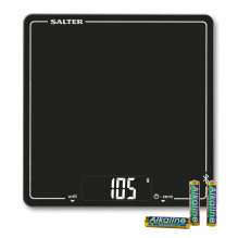 Salter 1193 BKDRUP prijungtos elektroninės virtuvės svarstyklės - juodos