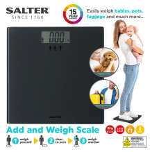 Salter SA00300 GGFEU16 Add and Weigh Scale Black