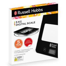 Russell Hobbs RH015711AR Kvadratinės skaitmeninės svarstyklės 5kg juodos