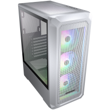 COUGAR | Archon 2 Mesh RGB (White) | PC Case | Mid Tower / Mesh Front Panel / 3 x ARGB Fans / 3mm TG Left Panel