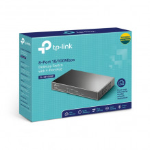 TP-LINK 8 prievadų 10/ 100 Mbps darbalaukio jungiklis su 4 prievadų PoE