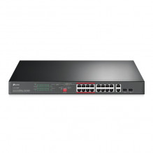 TP-LINK 16-Port 10/ 100Mbps + 2-Port Gigabit Unmanaged PoE Switch