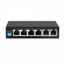 EXTRALINK 4x port PoE + 2x uplink RJ45 switch EUROS V2