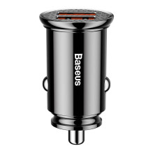 Baseus Circular 2xUSB QC3.0 5A 30W car charger (black)