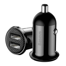 Ładowarka samochodowa Baseus Grain Pro 2x USB 4.8A (czarna)