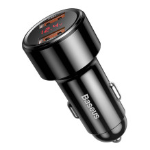 Baseus Magic 2x USB QC 3.0 45W automobilinis įkroviklis (juodas)