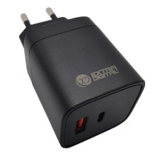 Kroviklis EXTRA DIGITAL GaN USB Type-C, USB Type-A: 45W, PPS