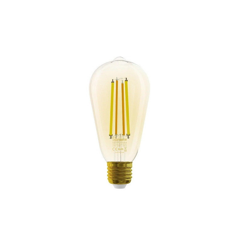 SONOFF B02-F-ST64 išmanioji filamentinė lemputė, 7W, E27, 1800-5000K, Wi-Fi