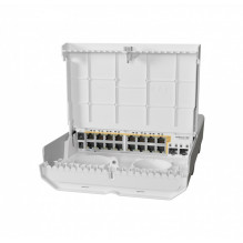 MIKROTIK outdoor 18 port switch with 16 Gigabit PoE-out ports and 2 SFP+, netPower 16P