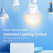 TP-LINK Smart Wi-Fi Light Bulb, Dimmable, Tapo L510E