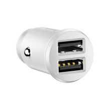 „Baseus“ grūdų automobilinis įkroviklis 2x USB 5V 3.1A (baltas)