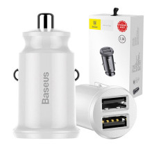 Baseus Grain Car Charger 2x USB 5V 3.1A (white)