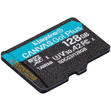 Kingston 128GB microSDXC Canvas Go Plus 170R A2 U3 V30 Single Pack w/ o ADP, EAN: 740617301243