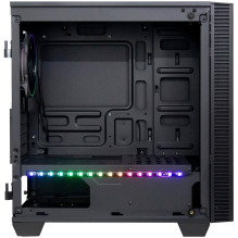 Važiuoklė INTER-TECH X-608 INFINITY MICRO, microATX, RGB, priekinis ir šoninis grūdintas stiklas, be maitinimo šaltinio