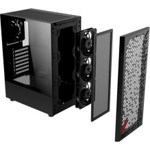 Case, ADATA, VALOR AIR (BLACK), MidiTower, Not included, ATX, MicroATX, MiniITX, Colour Black, VALORAIRMT-BKCWW