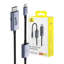 Adapteris USB-C – DP Baseus 8K 1,5m (juodas)
