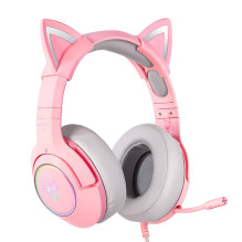 Žaidimų ausinės ONIKUMA K9 Pink RGB