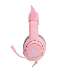 Žaidimų ausinės ONIKUMA K9 Pink RGB