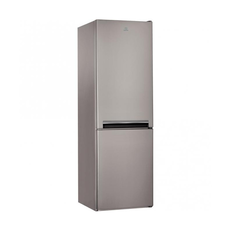 Height 201 cm. steel refrigerator with freezer Indesit LI9 S2E X