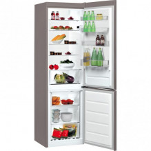 Height 201 cm. steel refrigerator with freezer Indesit LI9 S2E X