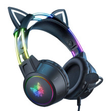 ONIKUMA X15 PRO žaidimų ausinės Cat (juoda)