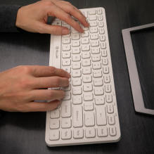 „Tellur Mini“ belaidė klaviatūra balta