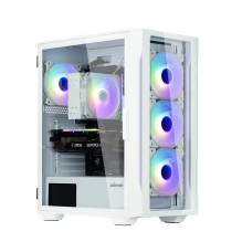 Zalman I3 NEO TG White, RGB ventiliatorius x4
