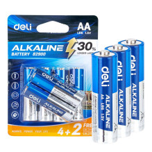 Alkaline batteries Deli AA LR6 4+2 pcs
