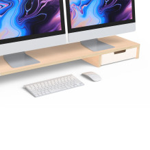 POUT EYES9 - All-in-one wireless charging &amp; hub station for dual monitors, Deep White