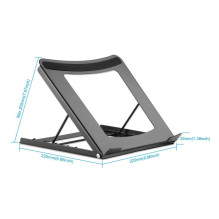 Manhattan Laptop and Tablet Stand, Adjustable (5 positions), Suitable for all tablets and laptops up to 15.6&quot;, Port