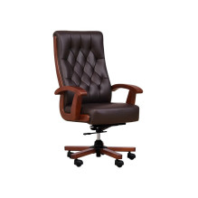 CONSUL brown leather armchair