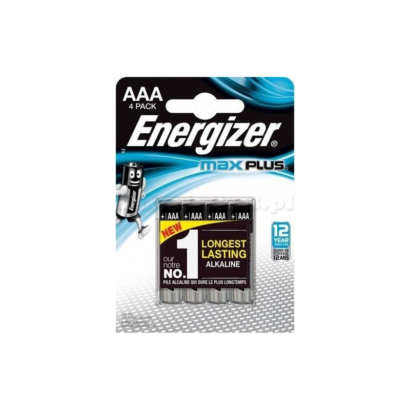 ENERGIZER BATTERY MAX PLUS AAA LR03, 4 ECO