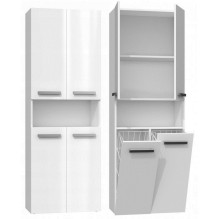 Topeshop NEL 2K DK BPOŁ bathroom storage cabinet White