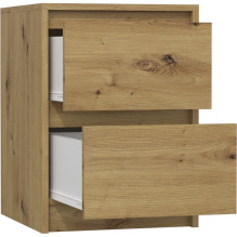 Topeshop K2 ARTISAN nightstand / bedside table 2 drawer(s) Oak