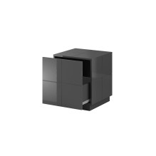 Cama bedside table REJA graphite grey gloss / graphite grey gloss