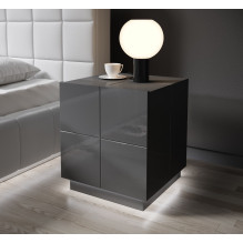 Cama bedside table REJA graphite grey gloss / graphite grey gloss