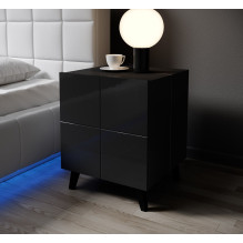 Cama bedside table REJA black gloss / black gloss