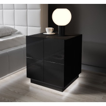 Cama bedside table REJA black gloss / black gloss