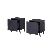 Bedside table NOVA 44x40x52 navy blue matt