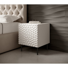 HOLE bedside table 2 pcs. 44x40.5x53.5 cm white matt