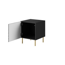 HOLE bedside table 2 pcs. 44x40.5x53.5 cm matte black